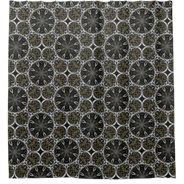 Cortina De Ducha Flor gótica fractal (Anverso)