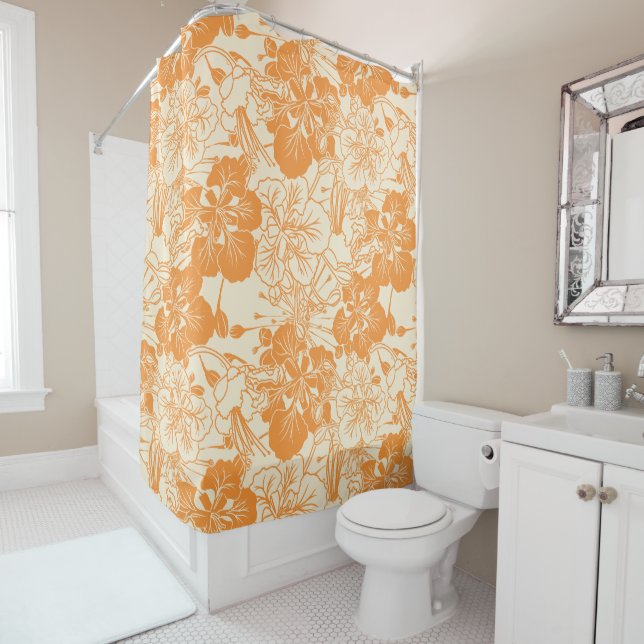 Cortina De Ducha Flor hawaiana de Ohai Alii (In situ)