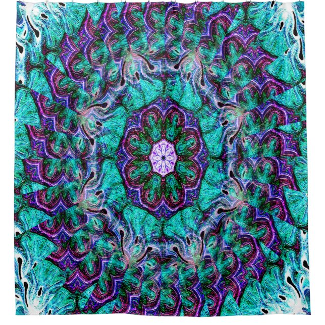 Cortina De Ducha Flor marina...... (Anverso)