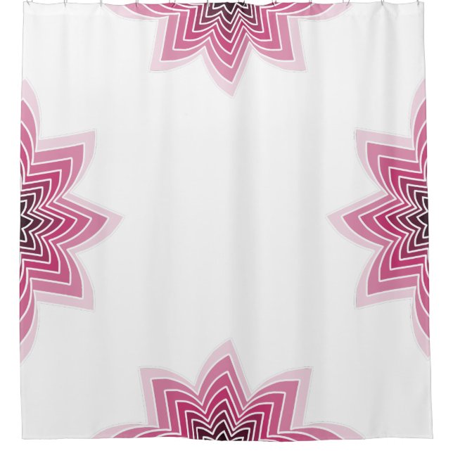 Cortina De Ducha Flor rosa arcoiris Lotus (Anverso)