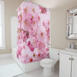 Cortina De Ducha Flor rosa Flor japonesa cereza flor hanami