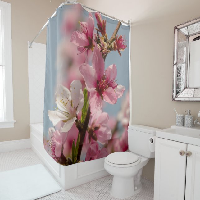 Cortina De Ducha Flor sakura, flor japonesa rosa (In situ)