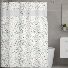 Cortina De Ducha Flor silvestre boho personalizada