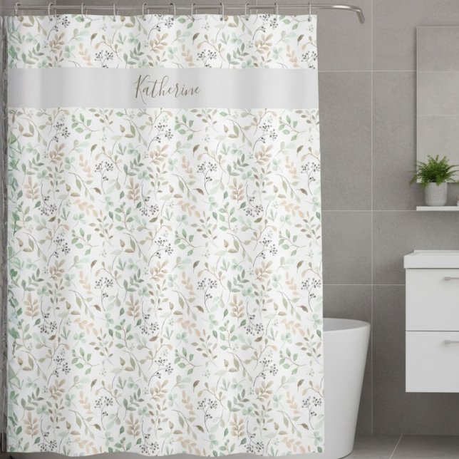 Cortina De Ducha Flor silvestre boho personalizada (Subido por el creador)
