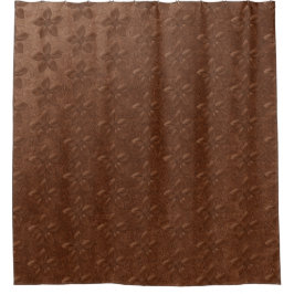 Cortina De Ducha Flor texturizada de cuero de cobre de estilo antig