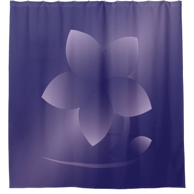 Cortina De Ducha Flor violeta (Anverso)