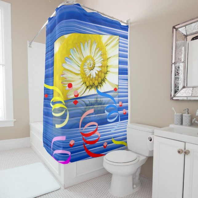 Cortina de ducha floral (In situ)