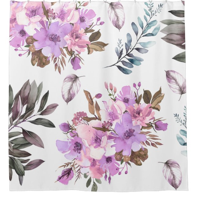 Cortina De Ducha Floral (Anverso)