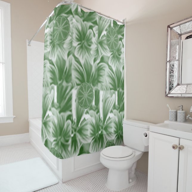 Cortina de ducha floral (In situ)