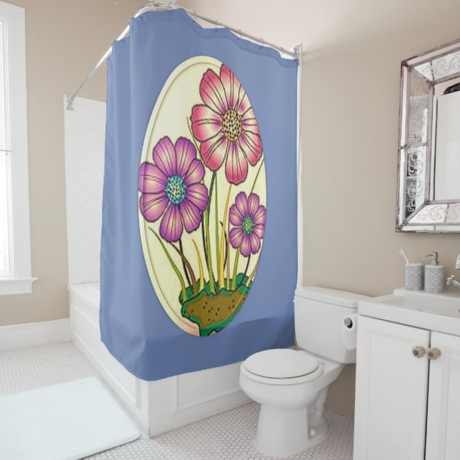 Cortina de ducha floral (In situ)