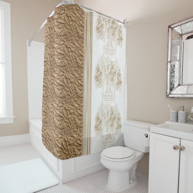 Cortina de ducha floral (In situ)