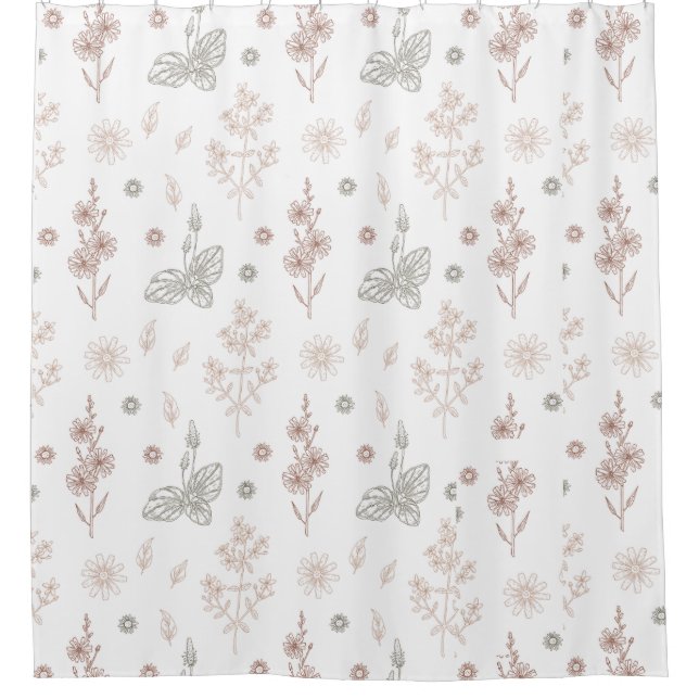 Cortina De Ducha Floral (Anverso)