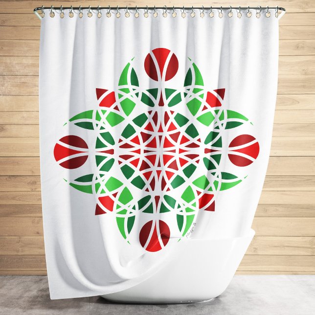 Cortina De Ducha Floral abstracta moderna (Modern Abstract Floral Shower Curtain)