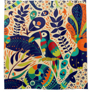 Cortina De Ducha Floral amarilla: fondo de escritorio tropical bril