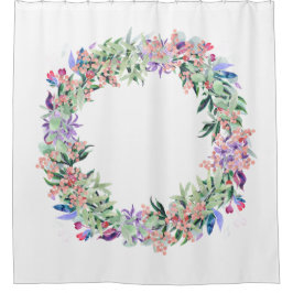 Cortina De Ducha Floral Berries Wreath