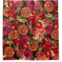 Cortina De Ducha Floral cálida