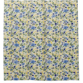 Cortina De Ducha Floral de algodón