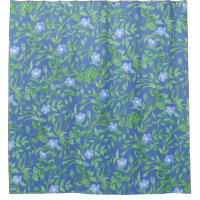 Floral de Moda decorativa azul perfilada