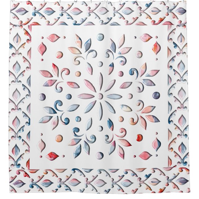 Cortina De Ducha Floral de verano (Anverso)