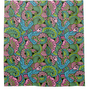 Cortina De Ducha Floral decorativa