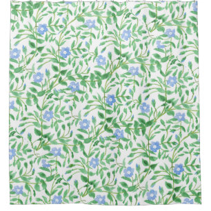 Cortina De Ducha Floral elegante decorativo blanco verde del bígar