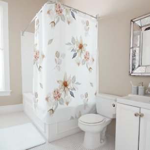 Cortina De Ducha Floral elegante y eterna