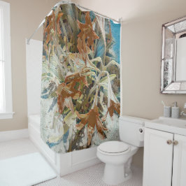 Cortina De Ducha Floral exótica