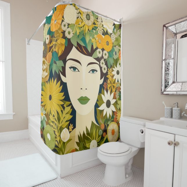 Cortina De Ducha Floral Fem (In situ)