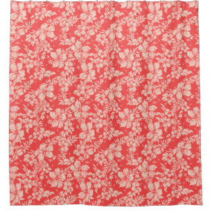 Cortina De Ducha Floral hawaiano apenada Pareau del hibisco
