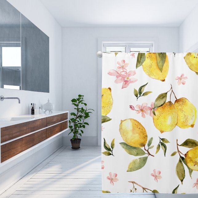 Cortina De Ducha Floral Lemon Tuscany Style (Subido por el creador)