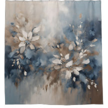 Floral moderna marrón azul de la luz azul de la ma