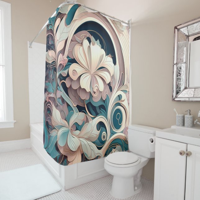 Cortina De Ducha Floral Nouveau (In situ)