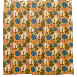 Cortina De Ducha Floral Retro Groovy