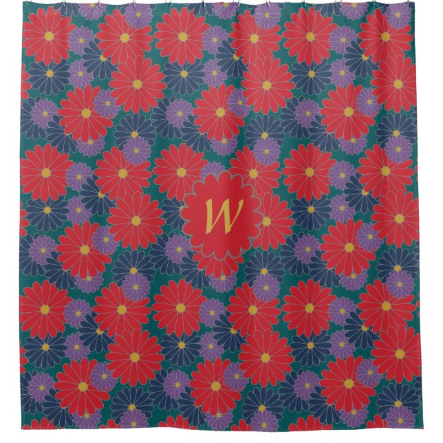 Cortina de ducha floral Splashy Fall (Anverso)