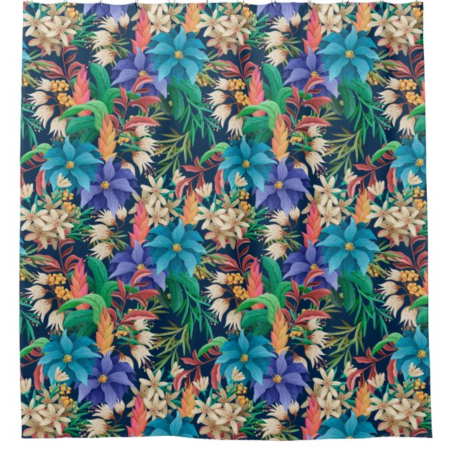 Cortina De Ducha Floral tropical (Anverso)