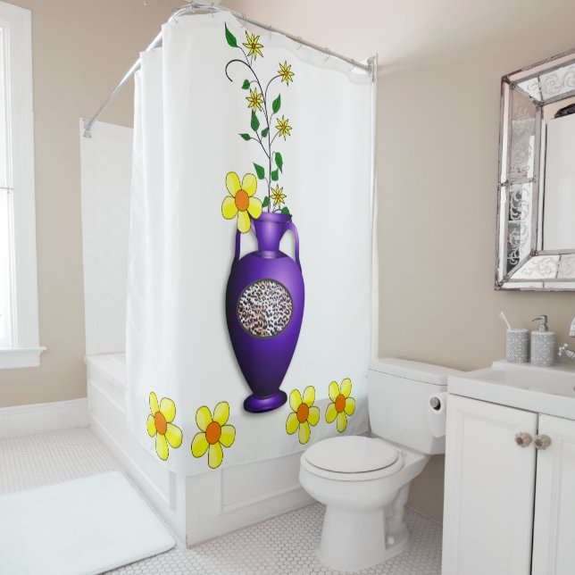 Cortina de ducha floral vase (In situ)