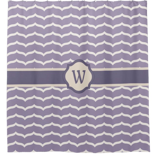 Cortina de ducha floreciente Zigzag (Anverso)