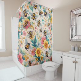 Cortina De Ducha Florecientes florecimiento