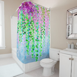 Cortina De Ducha Flores colgantes