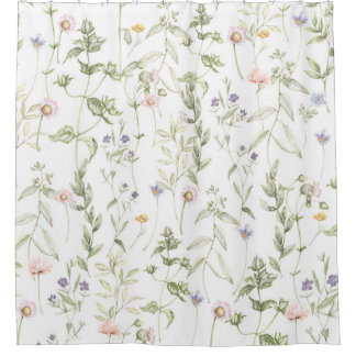 Cortina De Ducha Flores de época pastel