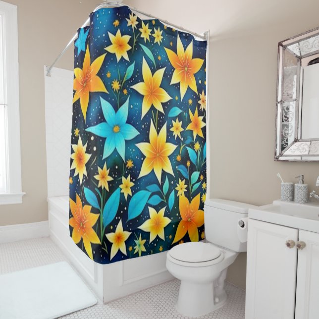 Cortina De Ducha Flores de estrellas (In situ)