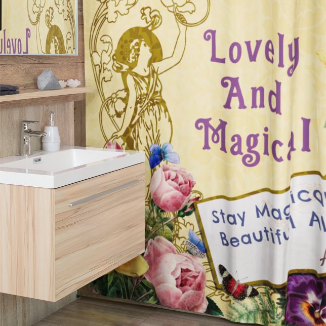 Cortina De Ducha Flores de hadas antiguas Personalizados Saludos No (Subido por el creador)