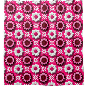 Cortina De Ducha Flores de Loto Vibrantes para Estilo de Interior M