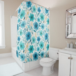 Cortina De Ducha Flores de manantial de color de agua Bebé suave Fl