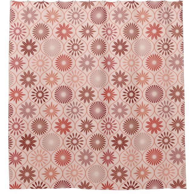 Cortina De Ducha Flores de Ogee Boho (Anverso)