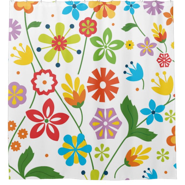 Cortina De Ducha Flores de primavera (Anverso)