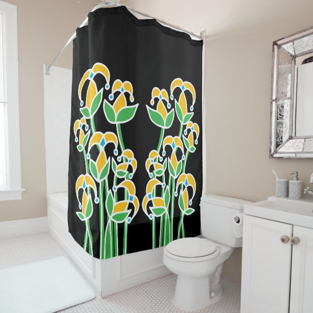 Cortina De Ducha Flores de primavera caprichosas 41 (In situ)