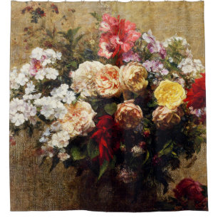 Cortina De Ducha Flores de verano antiguas de Henri Fantin-Latour