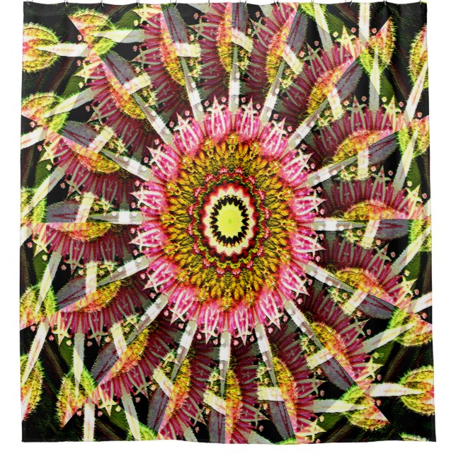 Cortina De Ducha Flores giratorias..... (Anverso)