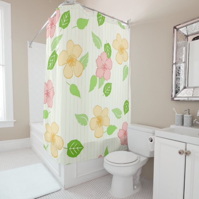 Cortina De Ducha Flores Pastel grandes (In situ)